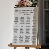 Silver Mirror Acrylic Seating Chart